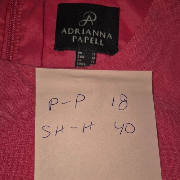NWT Vibrant Fuchsia Adrianna Papell Dress (10) - Picture 11 of 11